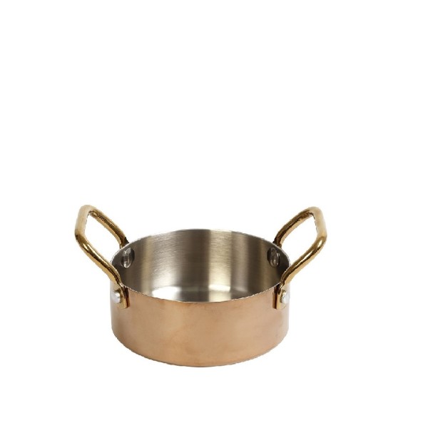 SHINY COPPER ΚΑΤΣΑΡΟΛΑΚΙ ΜΕ 2 ΛΑΒΕΣ 3-PLY SS18/10-SS18/0 300ML D: 10 H: 5CM (smA) | Συσκευασία 2 τμχ