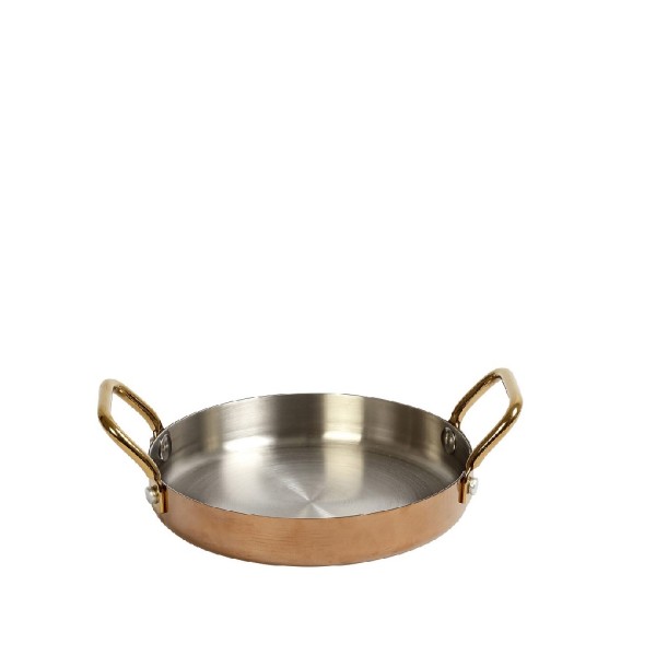 SHINY COPPER ΣΑΓΑΝΑΚΙ ΜΕ 2 ΛΑΒΕΣ 3-PLY SS18/10-SS18/0 370ML D: 14 H: 3CM (smA) | Συσκευασία 2 τμχ