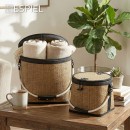 ΚΑΛΑΘΙΑ ΑΠΟΘΗΚΕΥΣΗΣ BAMBOO ΣΤΡΟΓΓΥΛΑ ΜΕ ΛΑΒΗ ΚΑΙ ΚΑΠΑΚΙ SET/2 29Χ23/22Χ18ΕΚ