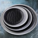 BLACK ΠΙΑΤΟ PIZZA 35ΕΚ WAVY MATTE ΜΕΛΑΜΙΝΗΣ  (smA) | Συσκευασία 6 τμχ