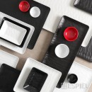BLACK ΠΙΑΤΕΛΑ ΟΡΘΟΓ. 26Χ16.2ΕΚ WAVY MATTE ΜΕΛΑΜΙΝΗΣ  (smA) | Συσκευασία 6 τμχ