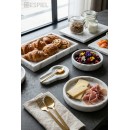SPOON REST/ASHTRAY ΑΠΟ ΜΑΡΜΑΡΟ ΛΕΥΚΟ 10ΕΚ. | Συσκευασία 3 τμχ