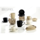 DIS. GOBI BLACK SAND HANDMADE ΦΛΙΤΖΑΝΙ & ΠΙΑΤΑΚΙ ΚΑΠΟΥΤΣΙΝΟ ΜΑΥΡΟ ΜΑΤ 220CC 14Χ14Χ8ΕΚ | Συσκευασία 6 τμχ