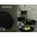 ΔΟΧΕΙΟ ΟΒΑΛ  ΜΕΤΑΛ. ΜΕ ΛΑΒΕΣ ΜΑΥΡΟ 21(23 INCL. HANDLES)X13X5.5CM (smA) | Συσκευασία 6 τμχ