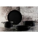 ΔΟΧΕΙΟ ΟΒΑΛ  ΜΕΤΑΛ. ΜΕ ΛΑΒΕΣ ΜΑΥΡΟ 21(23 INCL. HANDLES)X13X5.5CM (smA) | Συσκευασία 6 τμχ