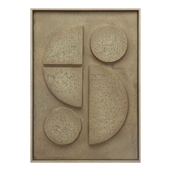 ΠΙΝΑΚΑΣ ΣΕ 3D ΚΑΜΒΑ ΜΠΕΖ PVC/MDF 50Χ70ΕΚ