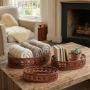 ΚΑΛΑΘΙ ΟΒΑΛ ΣΕΤ/3 ΣΥΝΘ. ΔΕΡΜΑ ΚΑΦΕ 45X27X10-37X25X8-32X22X8CM