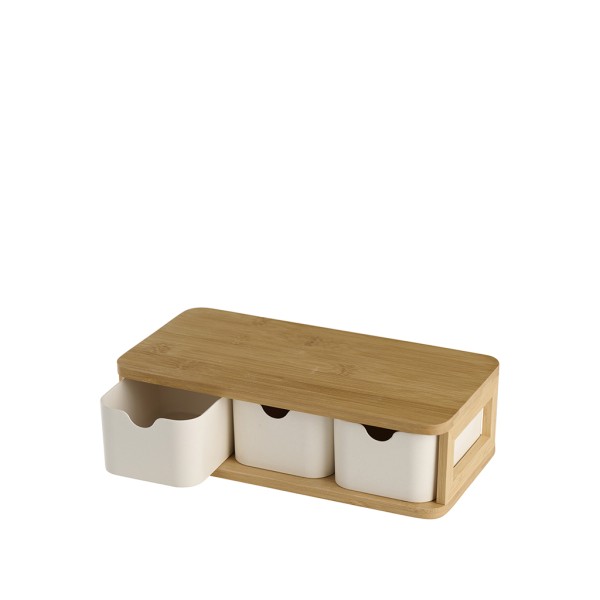 DAY ΚΟΥΤΙ ΑΠΟΘΗΚΕΥΣΗΣ BAMBOO-ΠΛΑΣΤΙΚΟ 29X15X8ΕΚ. | Συσκευασία 6 τμχ