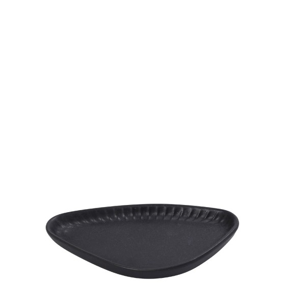 DIS. GOBI BLACK SAND HANDMADE ΠΙΑΤΑΚΙ ΤΡΙΓΩΝ. ΜΑΥΡΟ ΜΑΤ 17,5Χ9,5Χ2,3ΕΚ | Συσκευασία 6 τμχ