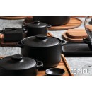 LAVA ΚΑΤΣΑΡΟΛΑΚΙ ΟΡΘ. STONEWARE ΜΑΥΡΟ 220ML 13(16 INCL. HANDLES)X8,8X6CM | Συσκευασία 4 τμχ
