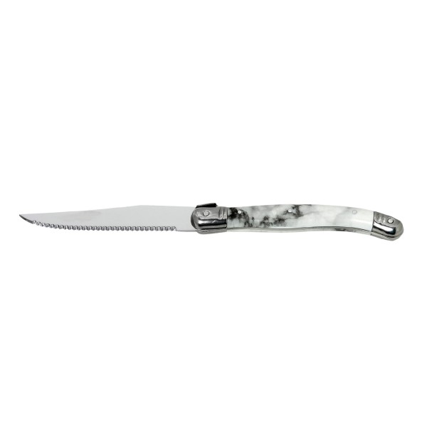 ANTIQUE CUT ΜΑΧΑΙΡΙ STEAK ΑΣΗΜΙ ΛΕΥΚΗ ΛΑΒΗ - NEW BLADE-  SS420 1,5MM 23EK | Συσκευασία 12 τμχ