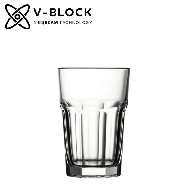 DIS. V-BLOCK CASABLANCA TEMPERED LD 355CC 12.2CM P/864 GB6.OB24… | Συσκευασία 6 τμχ