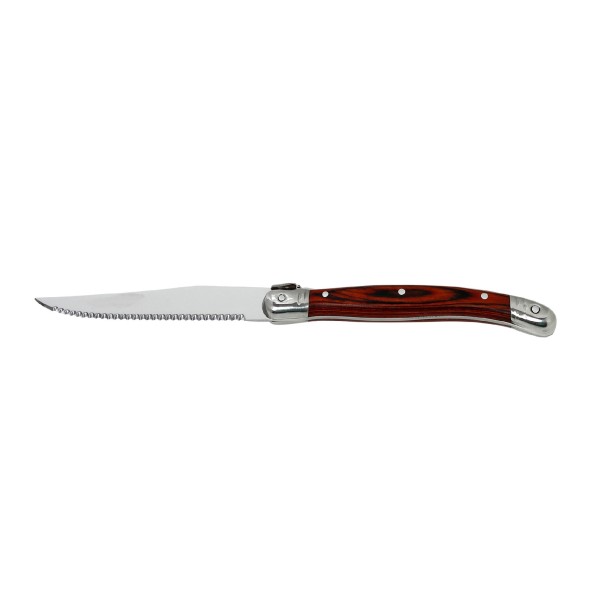 ANTIQUE CUT ΜΑΧΑΙΡΙ STEAK ΑΣΗΜΙ ΛΑΒΗ - NEW BLADE-  ΧΡΩΜΑ ΞΥΛΟΥ SS420 1.5MM 23EK | Συσκευασία 12 τμχ