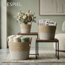 ΚΑΛΑΘΙ SYNTH. RATTAN ΣΤΡΟΓΓ. SET/3 ΦΥΣΙΚΟ ΛΕΥΚΟ 35X25/30X20/25X15EK.