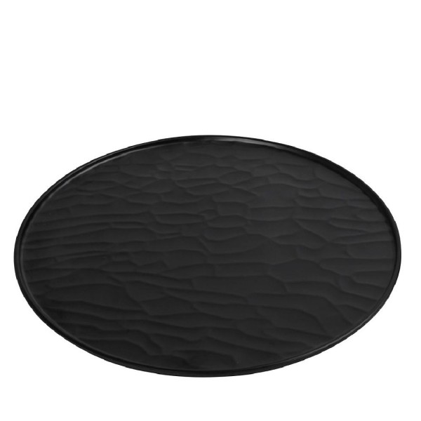 BLACK ΠΙΑΤΟ PIZZA 35ΕΚ WAVY MATTE ΜΕΛΑΜΙΝΗΣ  (smA) | Συσκευασία 6 τμχ