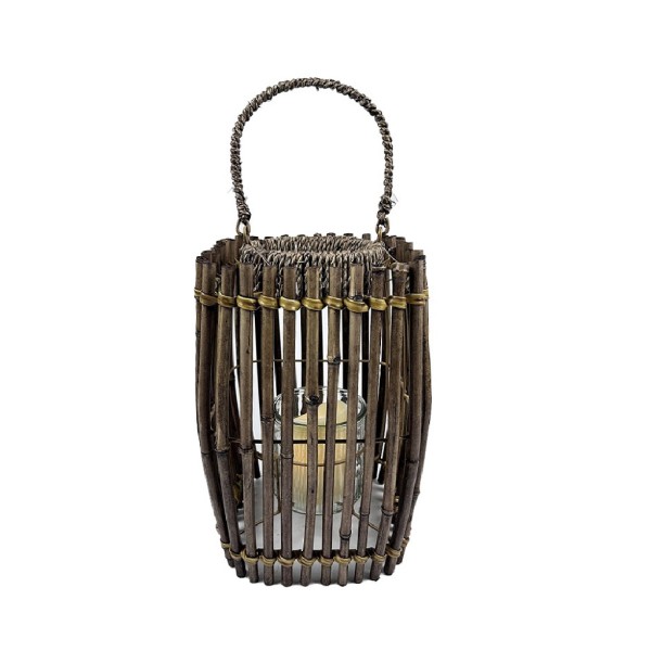 ΦΑΝΑΡΙ BAMBOO ΜΕ ΔΟΧΕΙΟ ΓΙΑ ΡΕΣΩ L 12,5X21X30EK | Συσκευασία 2 τμχ