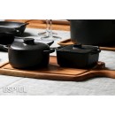 LAVA ΚΑΤΣΑΡΟΛΑΚΙ ΟΡΘ. STONEWARE ΜΑΥΡΟ 220ML 13(16 INCL. HANDLES)X8,8X6CM | Συσκευασία 4 τμχ