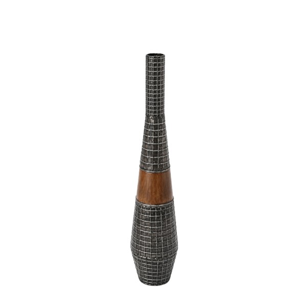 ΒΑΖΟ ΜΕΤΑΛΛΙΚΟ ΓΚΡΙ ΚΑΦΕ 12.7X12.7X61ΕΚ.