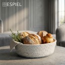 ΚΑΛΑΘΙ SYNTH. RATTAN ΣΤΡΟΓΓ. ΓΑΛΑΖΙΟ-ΛΕΥΚΟ 20X6EK. | Συσκευασία 5 τμχ