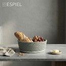 ΚΑΛΑΘΙ SYNTH. RATTAN ΣΤΡΟΓΓ. ΧΑΚΙ-ΛΕΥΚΟ 18X6EK. (smA) | Συσκευασία 6 τμχ