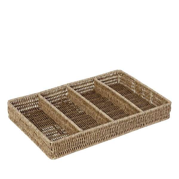 ΔΙΣΚΟΣ ΜΕ ΔΙΑΧΩΡΙΣΤΙΚΑ SYNTH. RATTAN ΜΠΕΖ 40Χ26Χ5,5ΕΚ | Συσκευασία 2 τμχ