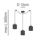 SE21-BL-B10-BL3-SH2 ADEPT PENDANT Grey Shade Pendanr+