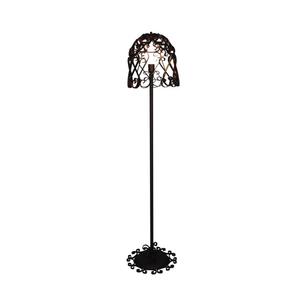 HL-3586-1F LEWIS RELIEF ANTIQUE WHITE FLOOR LAMP