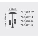 SE 149-GY IRIS PENDANT LAMP GREY 1E2
