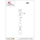 SE 149-GY IRIS PENDANT LAMP GREY 1E2
