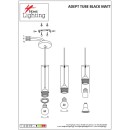 SE21-BL-5 ADEPT TUBE BLACK PENDANT B1