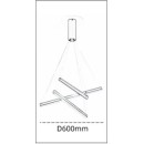 SE LED 30 BEATRICE BLACK  PENDANT 60x16x8cm 30W IP20 3CCT 2 YEARS WARRANTY