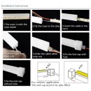 SE-SWL-17 SILICON 1,2*1,2CM WITH LACE 17MM FOR LED STRIP PRICE PER METER