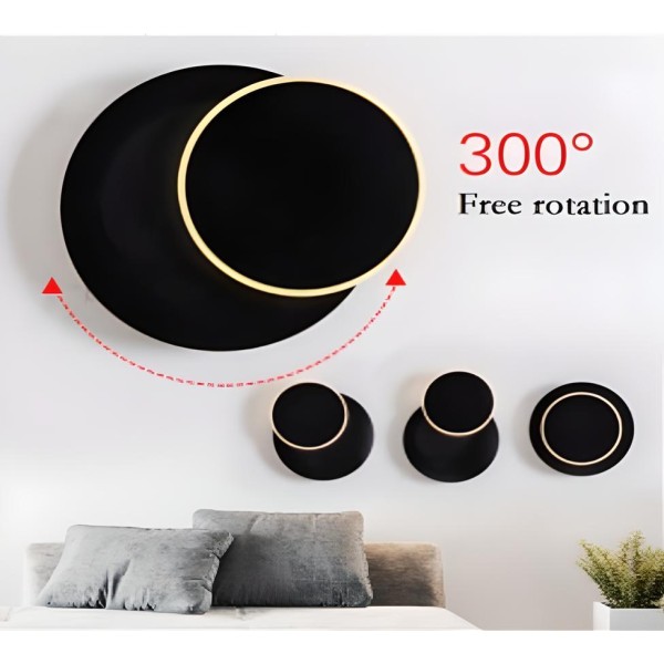 SE LED 25  LONA WALL LAMP BLACK 10*2W 3CCT 25x5cm IP20 220V 2 YEARS WARRANTY