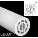 SE-SCT-26 SILICON SOFT TUBE D2,6CM FOR DOUBLE LED STRIP 10W/METER EACH PRICE PER METER