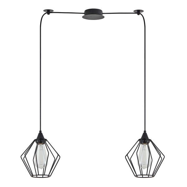SE21-BL-B10-BL2-GR1 ADEPT PENDANT Black Metal Grid Pendant+