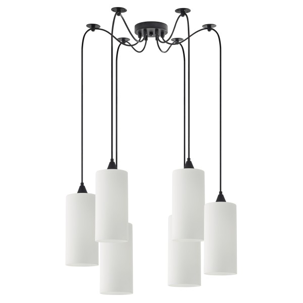 SE21-BL-4-BL6-GL3 ADEPT TUBE  Pendant White Glass+