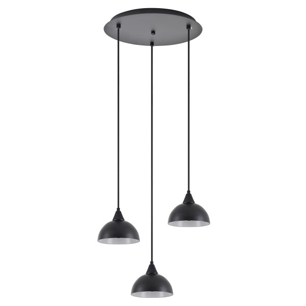 SE21-BL-B10-3BL-MS3 ADEPT PENDANT Black Metal Shade +
