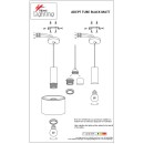 SE21-BL-4-5BL-MS1 ADEPT TUBE Black Pendant Black Metal Shade+