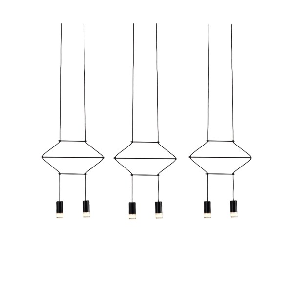 D3015-6 LINE CAVI PENDANT LAMP BLACK 1A4