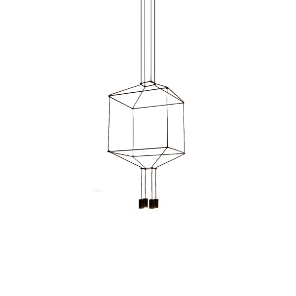 D3015-4 SQUARE CAVI PENDANT LAMP BLACK 1A4