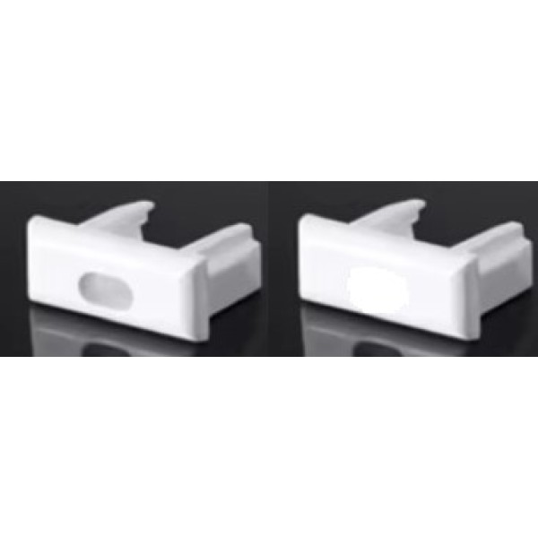 SE-CAP-15 PLASTIC SET CAPS  FOR ALUMINIUM PROFILE 15,5x5,9mm (77-50573)