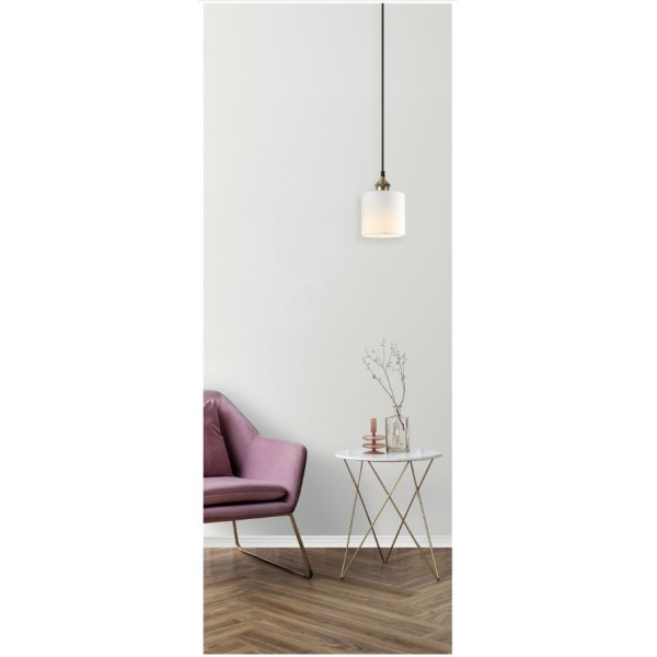 SE21-BR-10-SH1  MAGNUM BRONZE White Shade Pendant+