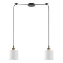 SE21-BR-10-BL2-SH1  MAGNUM BRONZE White Shade Pendant+