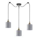 SE21-BR-10-BL3-SH2  MAGNUM BRONZE Grey Shade Pendant+