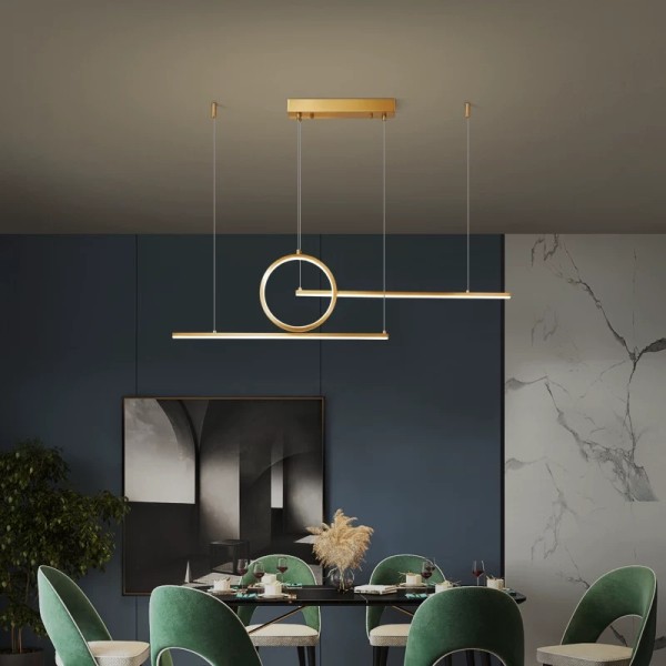 SE LED 100 LUFICET PENDANT GOLD 24W 3CCT 100x6x100cm IP20 2 YEARS WARRANTY