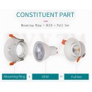 SE-SP-DL-R-WH CARGO SPOTLIGHT DOWNLIGHT RECESSED GU10 WHITE FOR HOLE 6.5cm