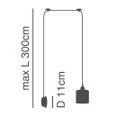 SE21-BR-10-BL1W-SH2  MAGNUM BRONZE Grey Fabric Wall Lamp+