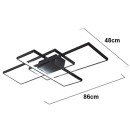 SE LED 4 TESSERA BLACK 86*48*10cm 3CCT WITH MEMORY IP20 50W 2 YEARS WARRANTY