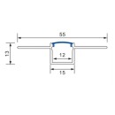 SE-FS-15 FLEXIBLE SNAKE BONE PROFILE ALUMINIUM 1,5*1,3CM PRICE PER METER