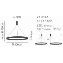 SE LED 100 AMAYA PENDANT GOLD MAT Δ5